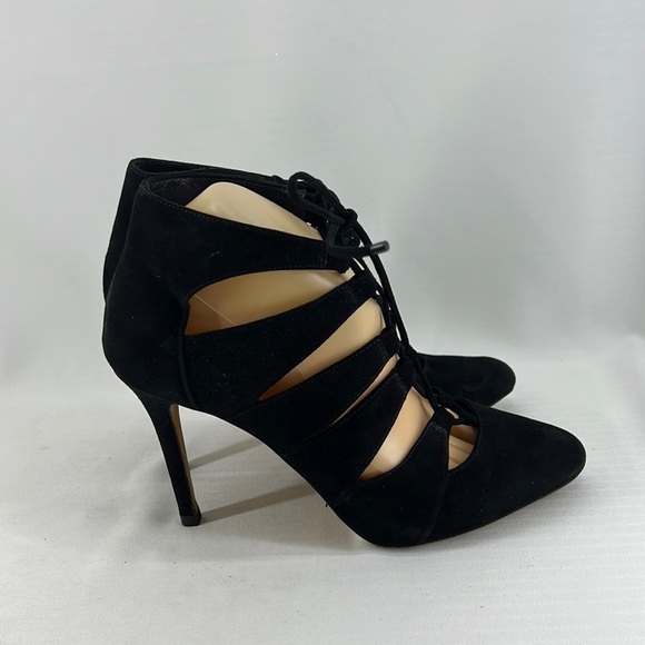 L.K. Bennett Honor Suede Lace-Up Bootie - Picture 7 of 10